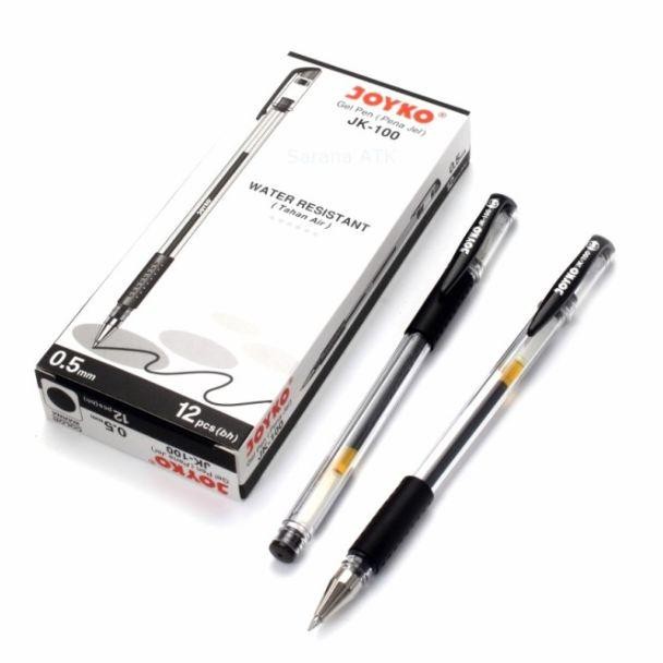 

ID PULPEN GEL ( PENA JEL ) JOYKO TYPE JK100 WARNA HITAM PER LUSIN