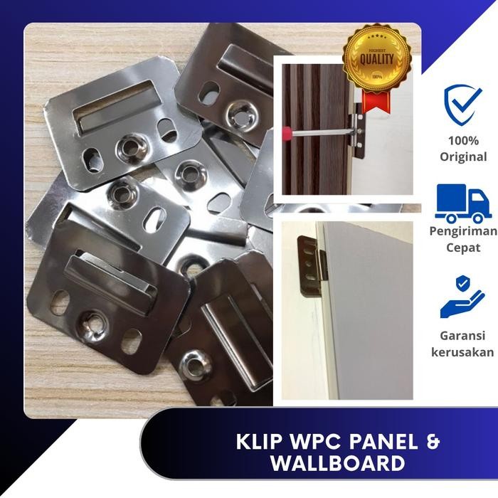 

ID CLIP ISI (100 PCS) CLIP WALLBOARD & WALLPANEL WPC / KLIP BLEKET CANTOLAN WPC PANEL DAN WALLPANEL