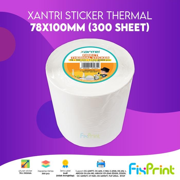 

KOIC Stiker Label Barcode Thermal Uk. 78 X 100 78X100 78Mm X 100Mm @300