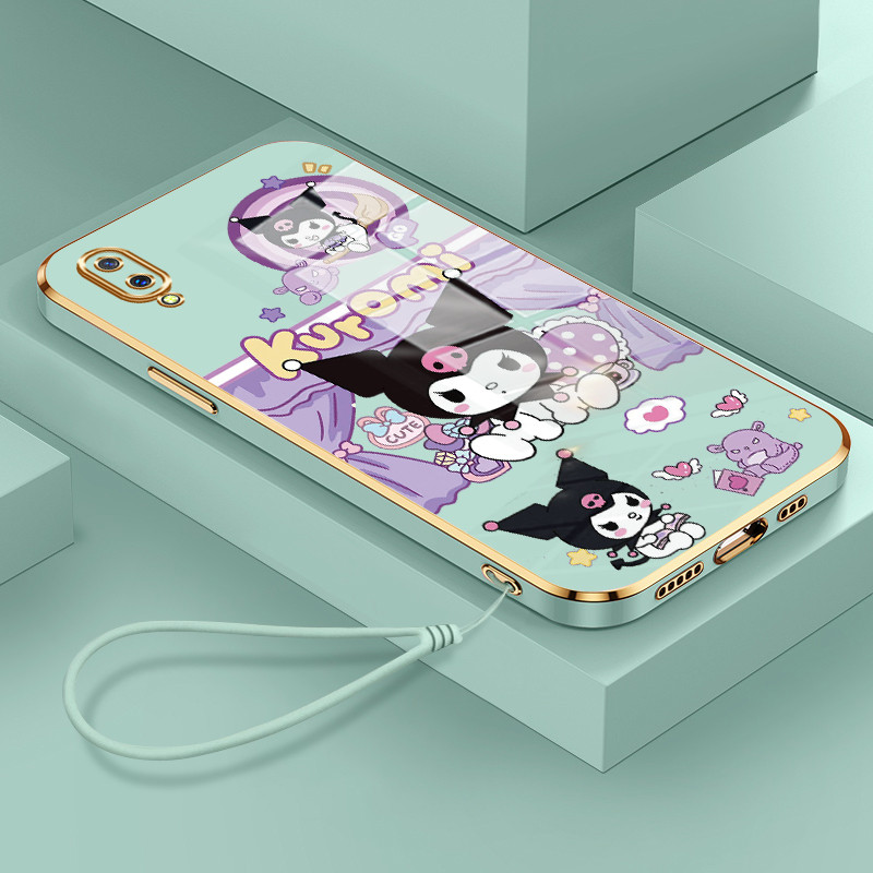 Casing Hp Untuk VIVO V11 V11 Pro Case Boneka ungu Kasing Perlindun Anti-Drop airbag Kesing Silikon S