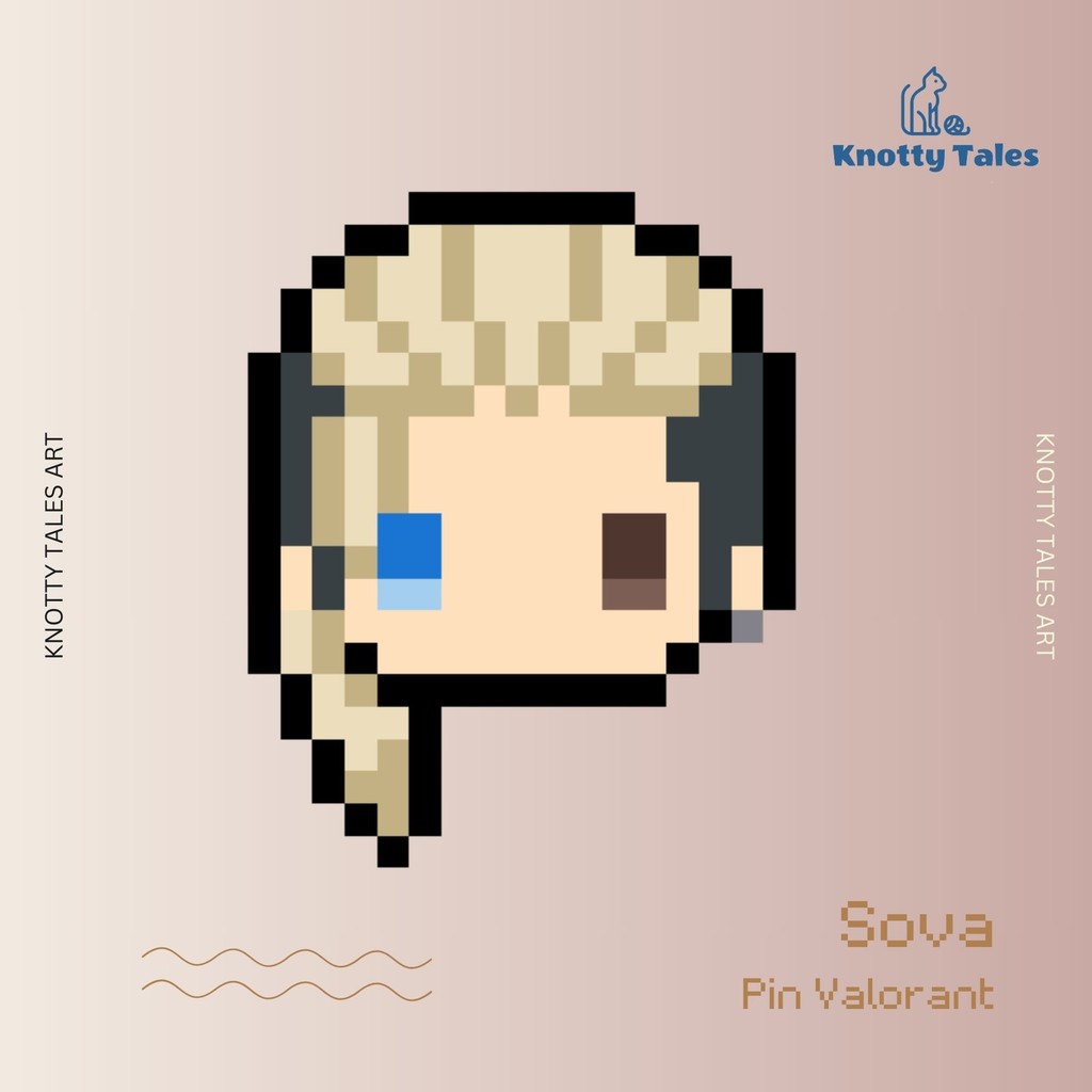 Sova Pin Button Emblem Valorant Merchandise Pixel Anime Handmade