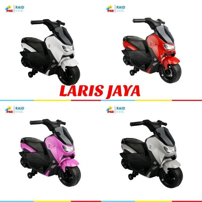 Motor aki mainan anak raid k613c nmax mini pmb motoran aki nmax k-613c