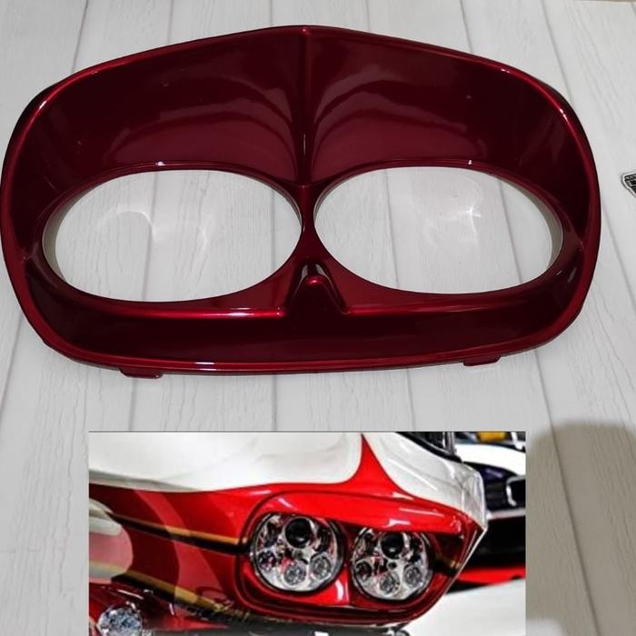 Scowl harley Road Glide trim lampu Road Glide Red