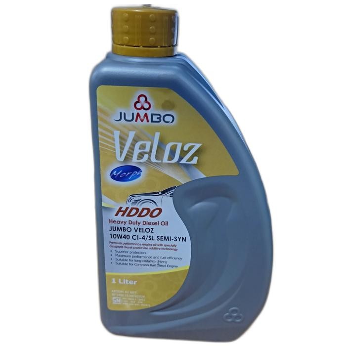 Oli Jumbo Veloz Diesel HDDO 10W40/10W-40 Api CI4/SL Semi Syn (1L/1 L)