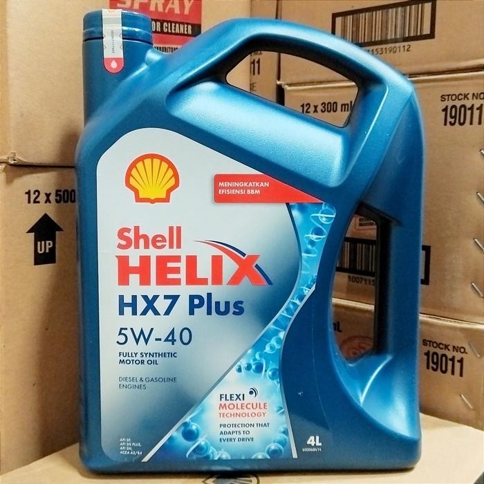 OLI MESIN MOBIL BENSIN SHELL HELIX HX7 5W-40 4 LITER