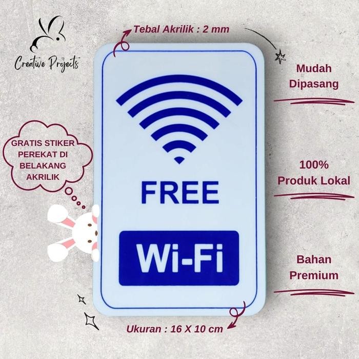 

Promo Sign Akrilik Free Wifi Acrylic Sign