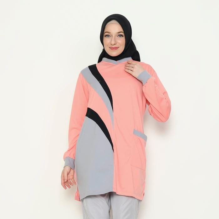atasan olahraga muslimah wanita/baju kaos olahraga muslim/baju olahraga muslimah wanita Panjang