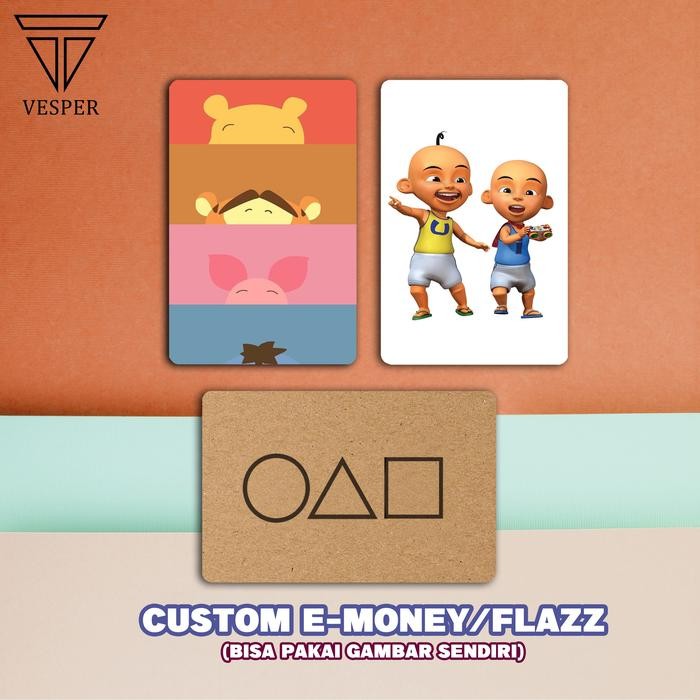 Terbaru Cetak Custom Kartu Emoney E-Toll Mandiri Print UV Logo Nama