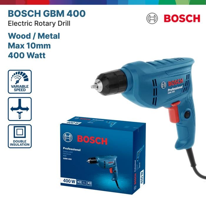 Bosch GBM 400 Professional Mesin Bor 10mm Keyless Chuck