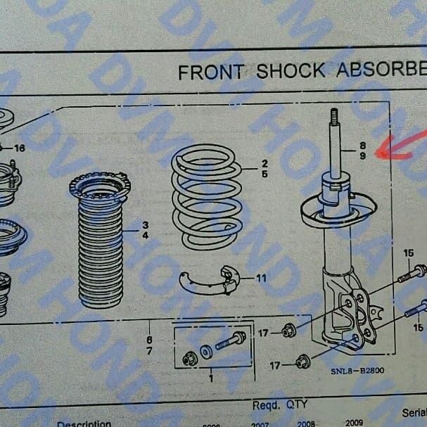 Shockbreaker Depan Jcap Civic Fd Part