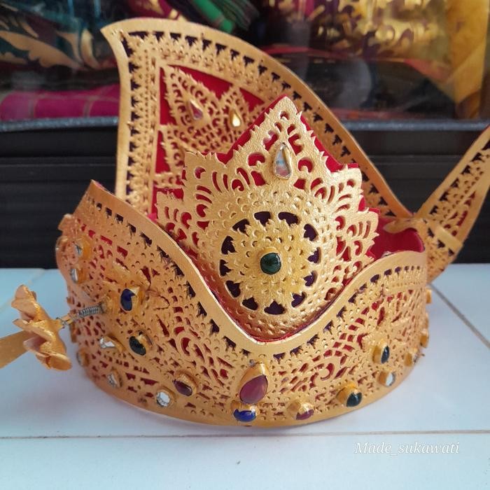 favorit] Mahkota gelungan tari margapati bali bahan karton bahan kulit sapi
