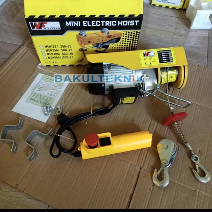PJ electric hoist elektrik hoist willfred 125/250 kg
