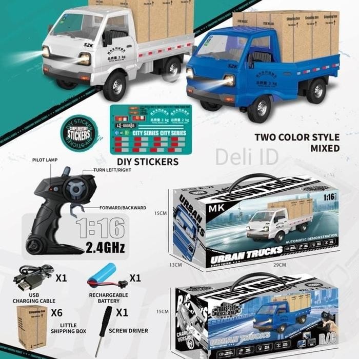 MAINAN MOBIL REMOTE KONTROL TRUK CARGO SUZUKI CARRY PICK UP RC CAR