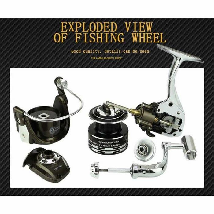 Reel Pancing Metal Fishing Spinning Reel 12 Ball Yumoshi (TERBAIK) (TERBARU) (TERMURAH)