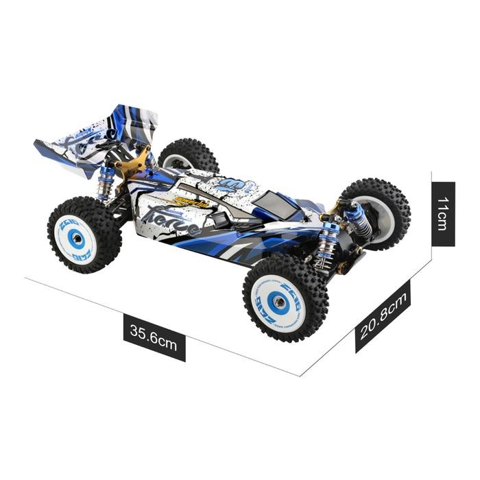 WL Toys 124017 Buggy Versi 2 RC WL 124016 RC Car Truggy Offroad Car 1/12 ALL Metal Chassis 2.4Ghz