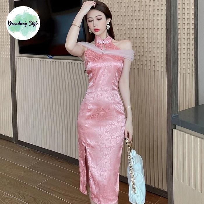 Dress Wanita Sangjit Qipao Cheongsam Mandarin Imlek