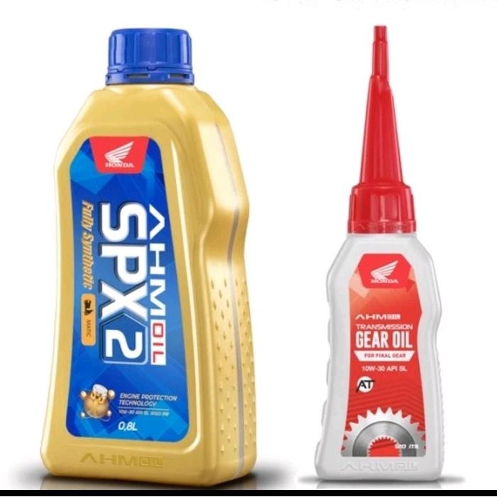Oli Matic Ahm Paket Oli Spx2 dan oli gardan ahm oli spx2 matic oli gear ahm 120ml oli spx 2 matic
