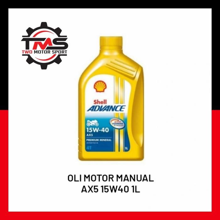OLI SHELL AX5 1L MOTOR VIXION CBR NINJA AX5 15W40 MANUAL 100%ORI SHELL