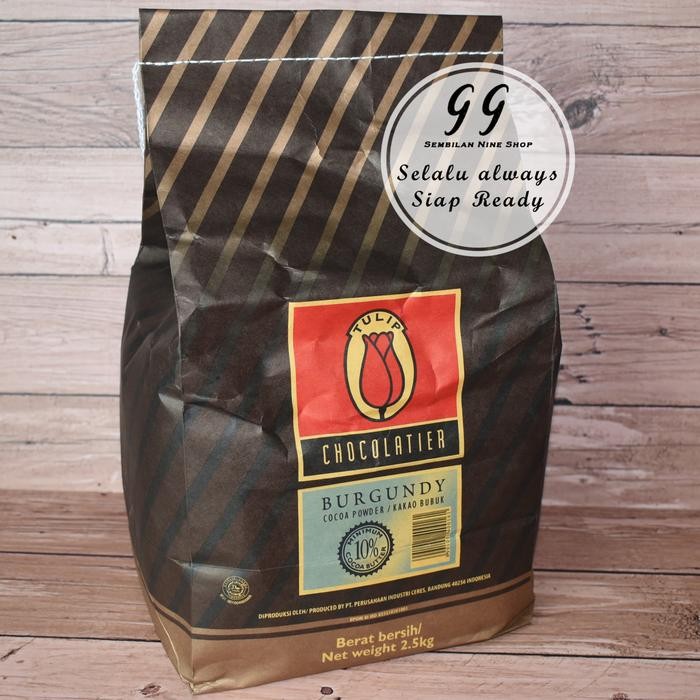 

250 Gram Tulip Burgundy Pure Cocoa Powder Cokelat Coklat Bubuk 10% Fat