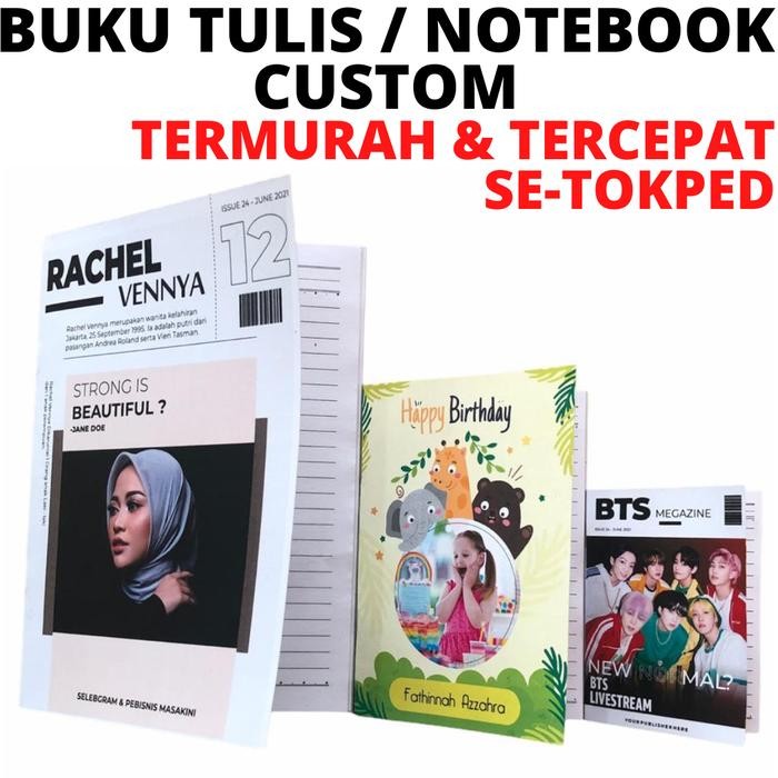 

New Notebook Custom A5 A6 Buku Tulis Gambar Sketch Book Catatan Steples