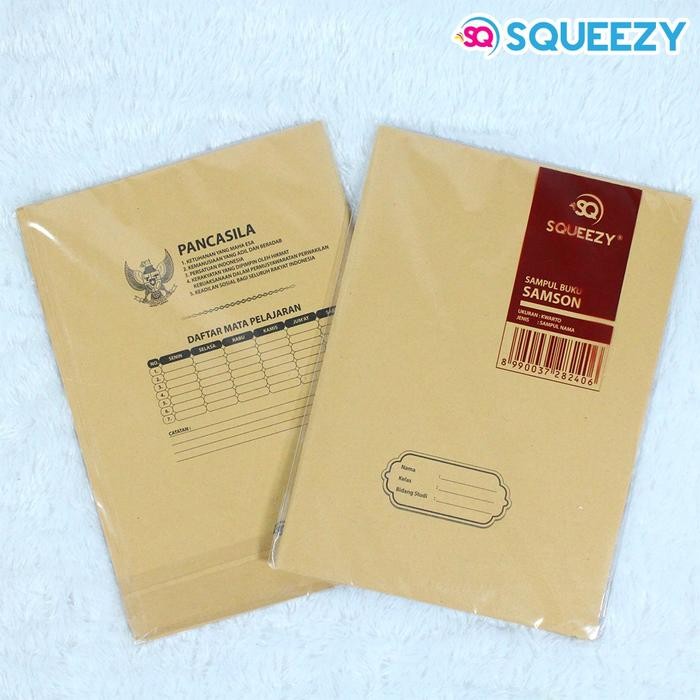 

New Harga Grosir (1packs/20Lbr) Sampul buku Coklat Dan Plastik Mika Kwarto Nama UK Buku SIdu