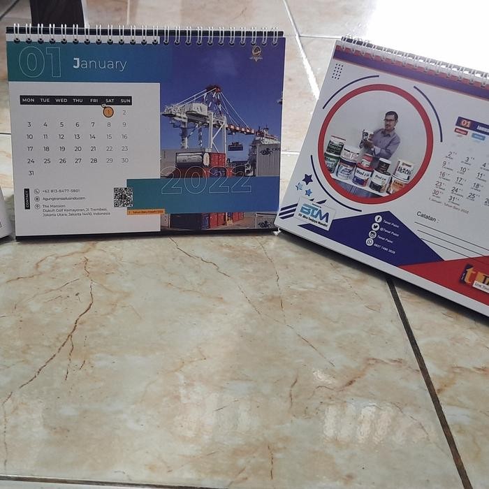 

New cetak kalender meja custom 21 15