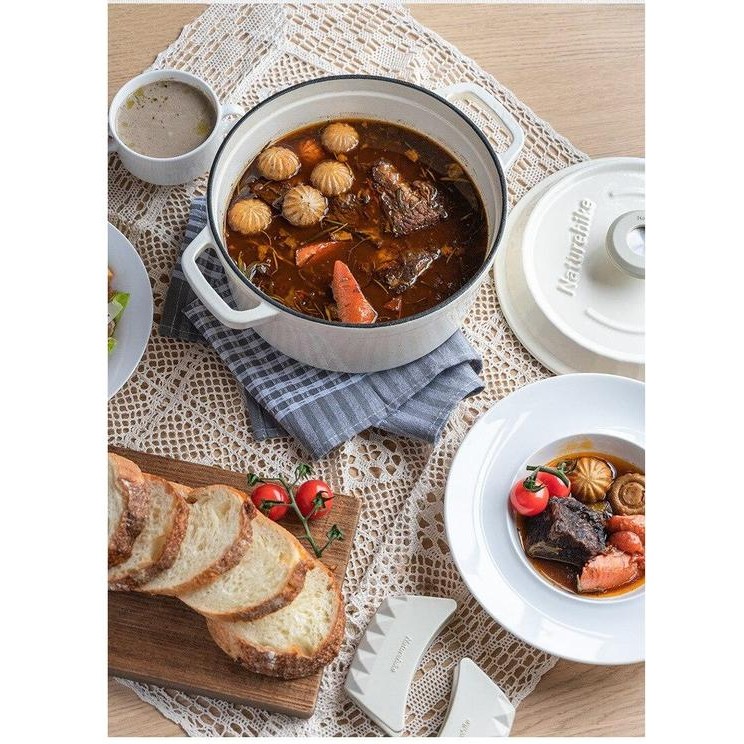 ENAMEL POT 38L NATUREHIKE NH20CJ021 PANCI NESTING COOKING SET CAMPING