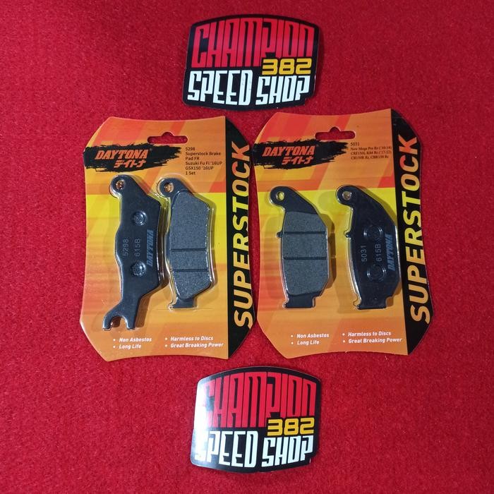 Kampas Rem Depan Belakang Daytona Superstock Gsx-R150 Gsx-S150 Gsx 150R Gsx 150S Gsx 150 Gsx150 Gsx