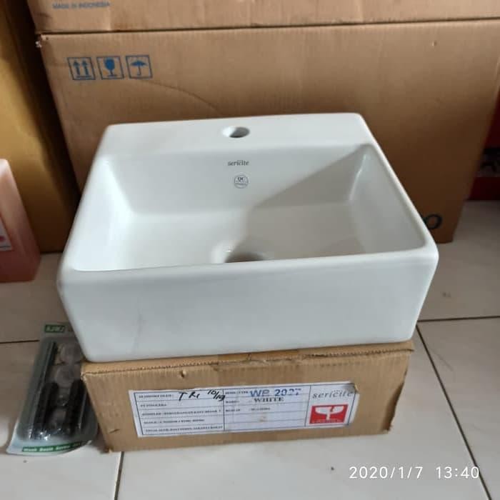 Wastafel cuci tangan SERICITE kotak minimalis