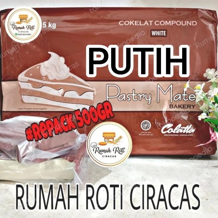 

9T3J- Collata White Chocolate Putih Compound Repack Bkn Tulip Diamond Elmer