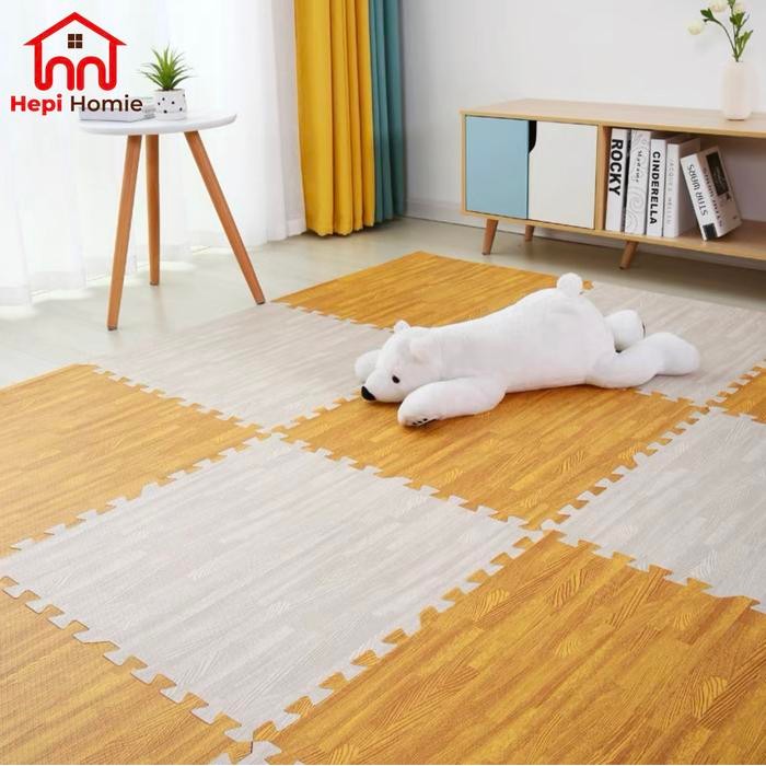 60X60X1CM PUZZLE ALAS LANTAI EVA MAT WOOD KAET MATRAS EVAMAT KAYU