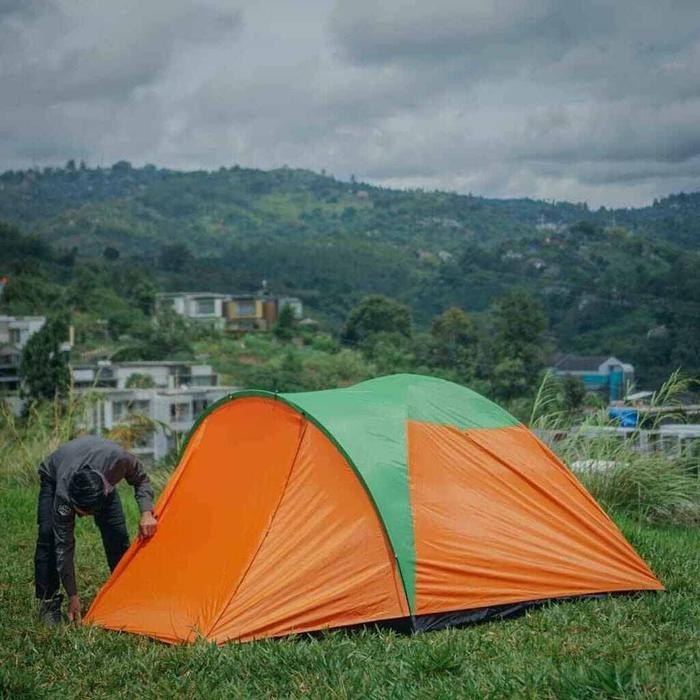 Cuci Gudang Tenda Camping LWY Outdoor Kapasitas 4 Orang - Tenda LWY 4P