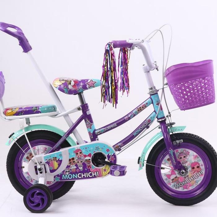 Sepeda Mini 12 inch Merk Monchichi Dorongan