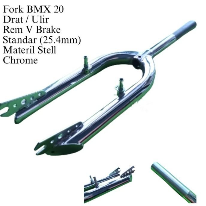 GARPU FORK SEPEDA 20 BMX CHROOM