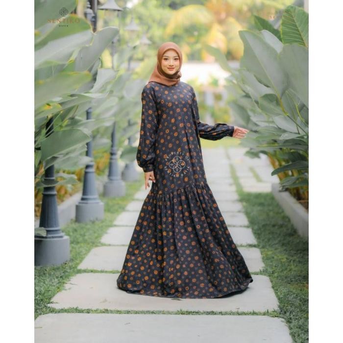 Dress Batik cap rayon Premium Irnanda Original Sentiko Batik