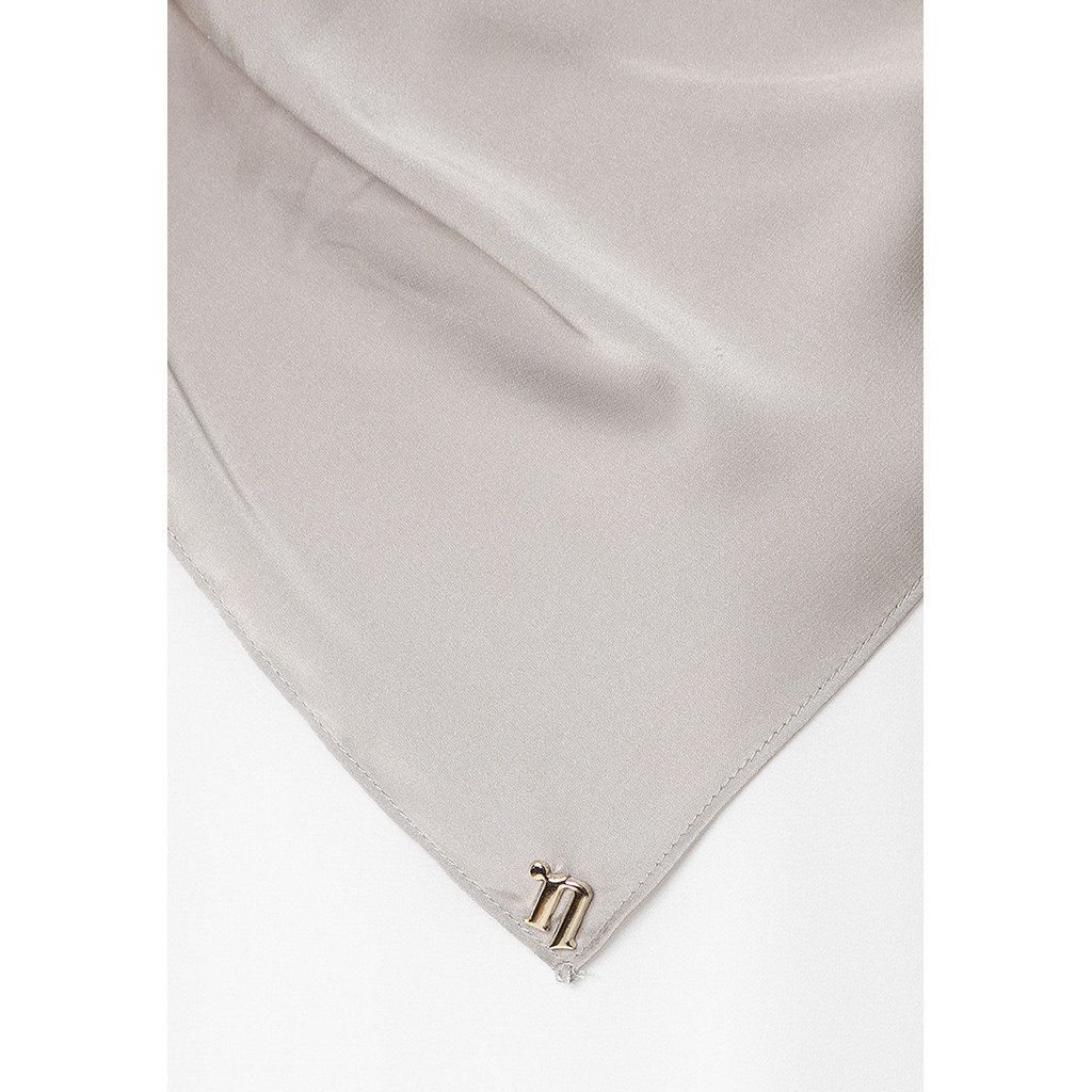 Naelofar - Luna Satin Square Hijab (Wanita) (Steel)