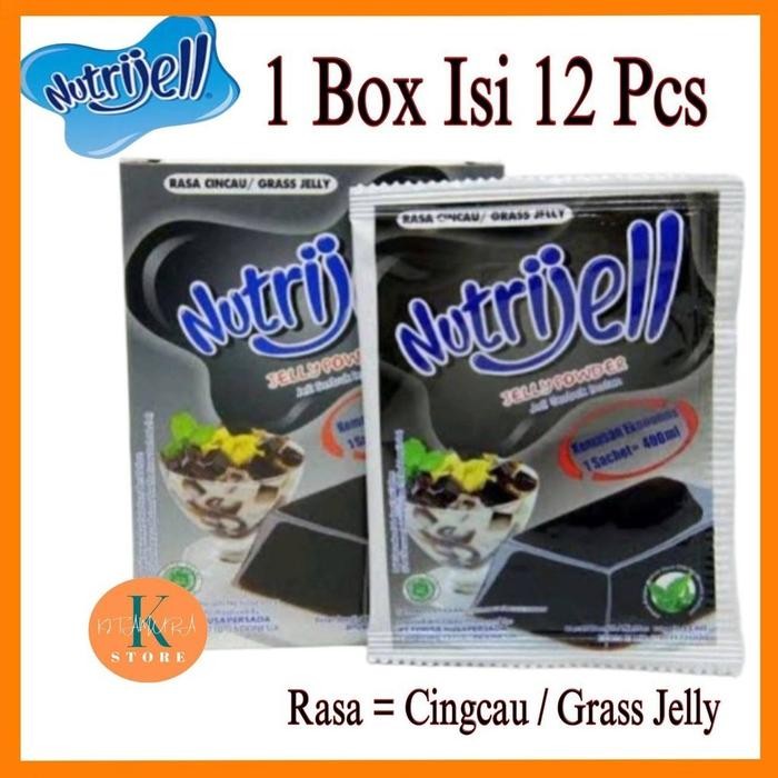 

LEZAT- Nutrijell Cincau Kemasan Dus 12X10G Jelly Powder Instant Agar Agar Jeli Food