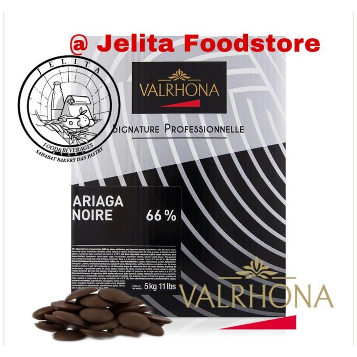 

LEZAT- Valrhona Ariaga 66% Dark Chocolate 500Gr (Coklat Hitam) Cokelat