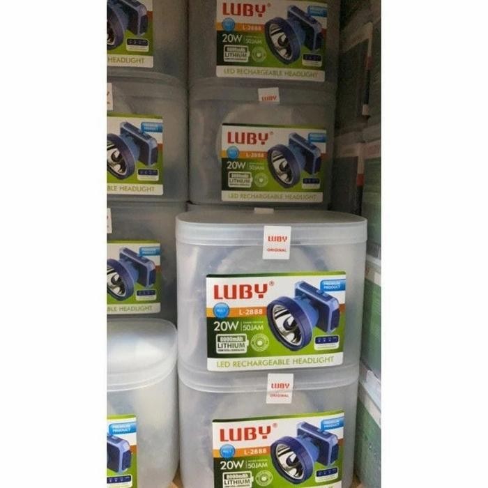 Bisa Gosend Senter Kepala Luby 20 Watt L-2888 8000Mah Tahan 50 Jam
