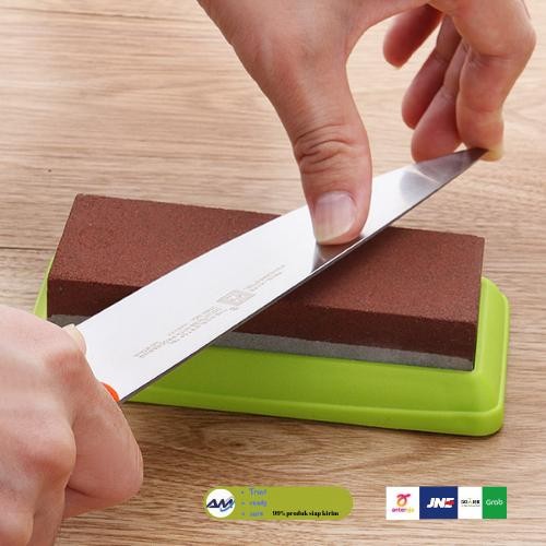 ID'' BATU ASAHAN ASAH 2 SISI SHARPENER WHETSTONE PISAU GOLOK