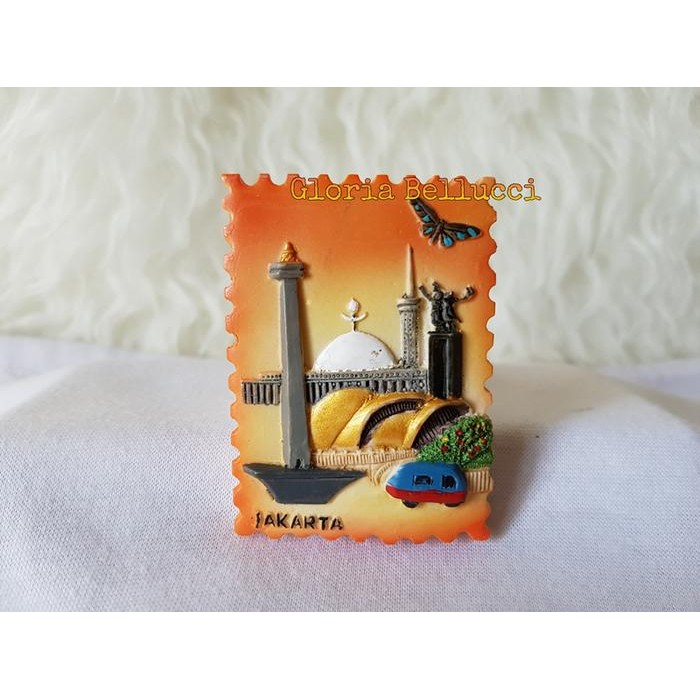 ID'' SOUVENIR TEMPELAN MAGNET JAKARTA MONAS INDONESIA