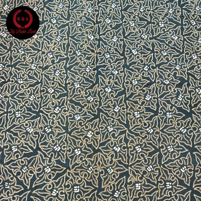 Kain batik tulis motif daun warna alam natural hijau