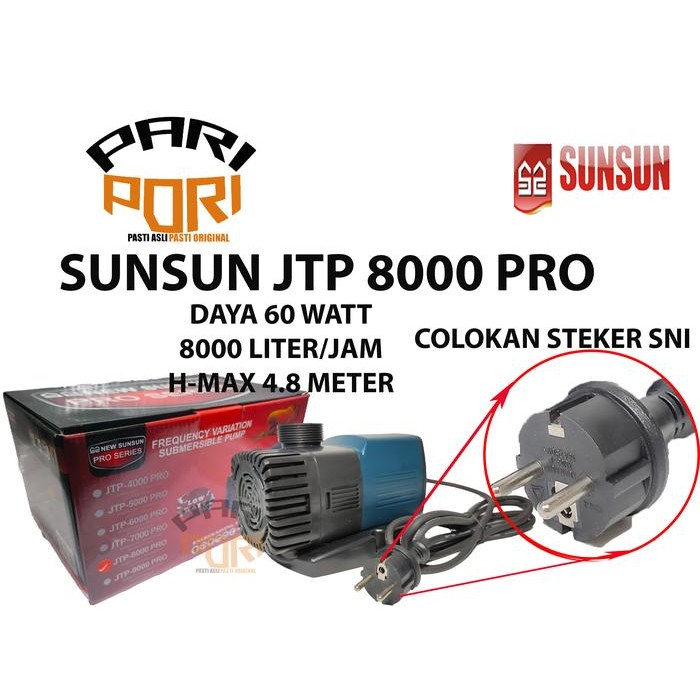 SIAP KIRIM POMPA CELUP AQUARIUM SUNSUN JTP-8000 KOLAM HIDROPONIK