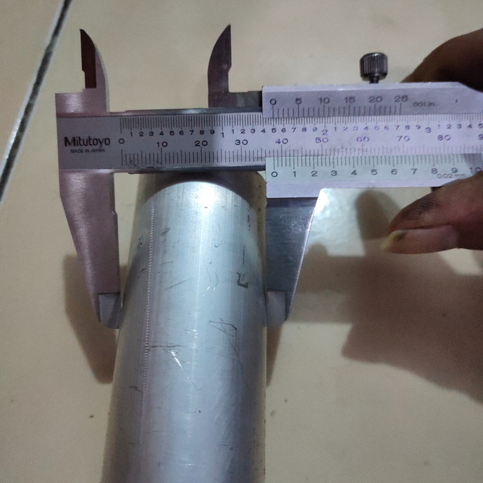 Pipa Dural Alumunium Od 38Mm Id 28Mm Panjang 50Cm