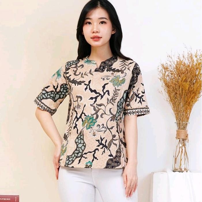 BATIK WANITA - ATASAN BATIK WANITA 005 LENGAN PENDEK