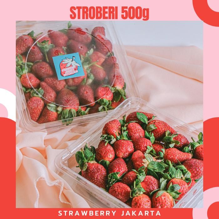 

NATURE- Stroberi Fresh Strawberry Lokal Ciwidey Kualitas Premium Murah 500G