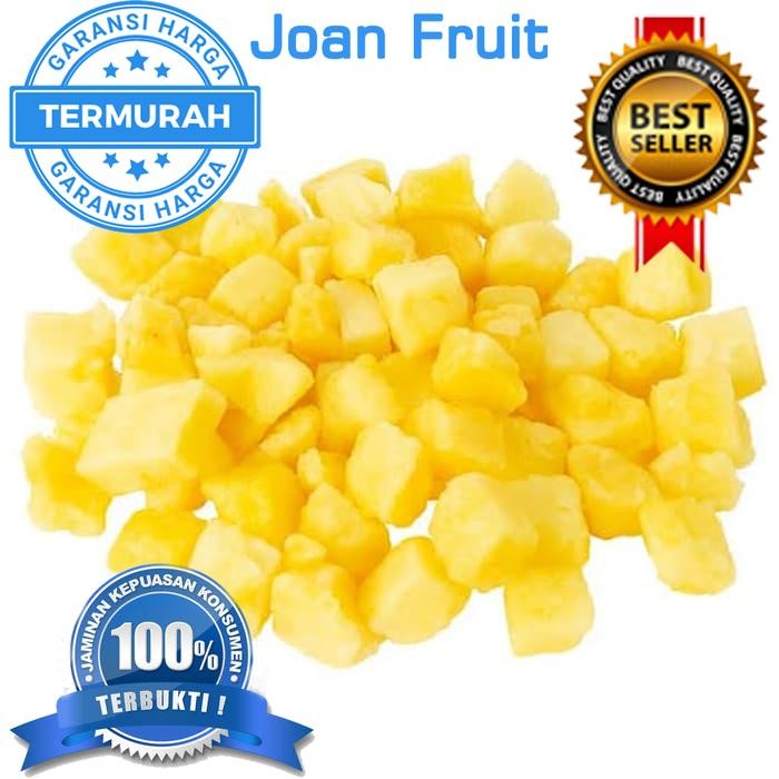 

NATURE- Termurah Frozen Pineapple 1Kg Buah Beku Nanas Madu Honi Manis A