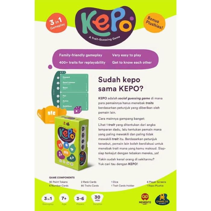 KePo Board Game - - TokoBoardGame - TBG - 3 in 1 GamePlay