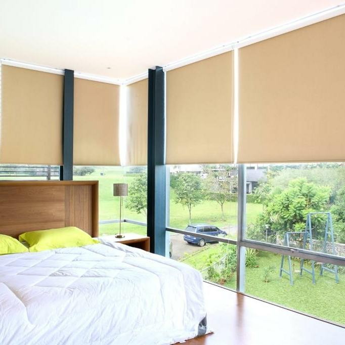 Tirai Gulung - Blackout - Ukuran Custom