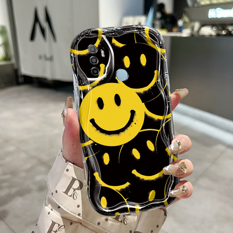 Casing Hp Untuk OPPO A53 2020 A53s A32 A33 2020 A11s Case Casing tas wajah tersenyum pole Kasing HP 